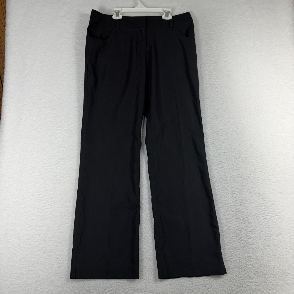 Adidas ClimaLite Wide Leg Golf Chino Womens Black Stretch Sz 8 (33x31)